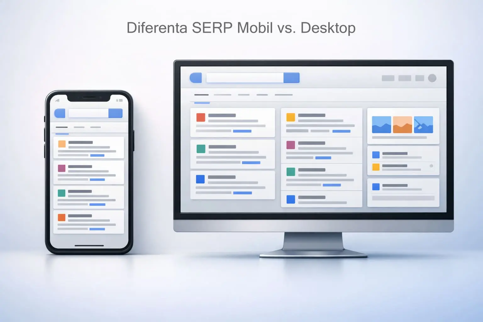 Diferenta SERP Mobil vs. Desktop